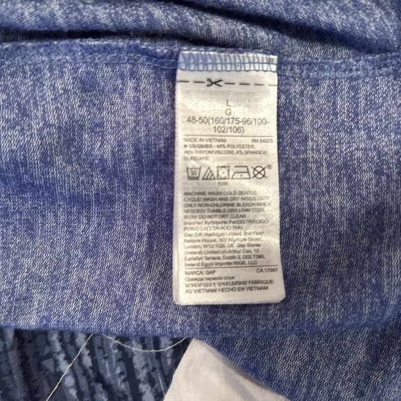 Gap Oversized Crewneck Sweater High Low Tunic Long Sleeve Pullover Blue Sz  L - Picture 8 of 8